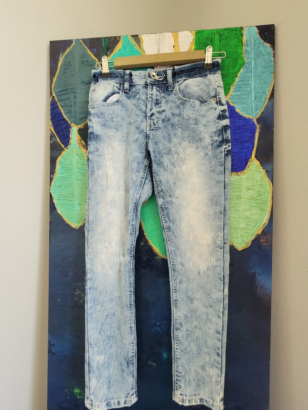 Boys's Light Wash Blue Jeans - Casual Slim Fit